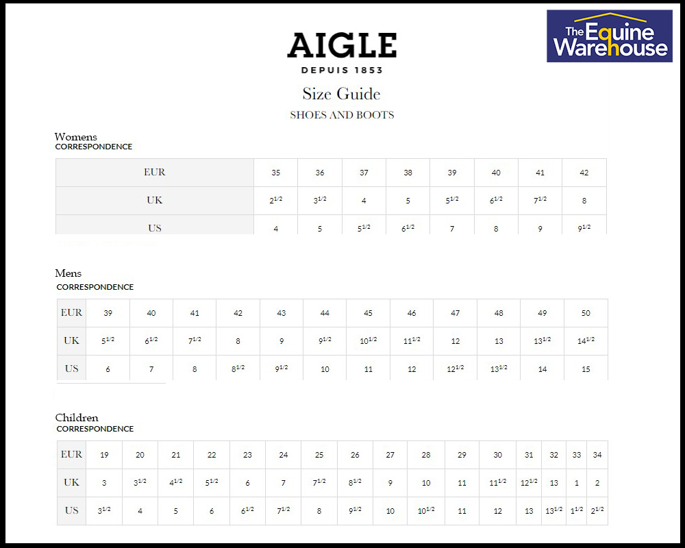 Aigle Size Guide